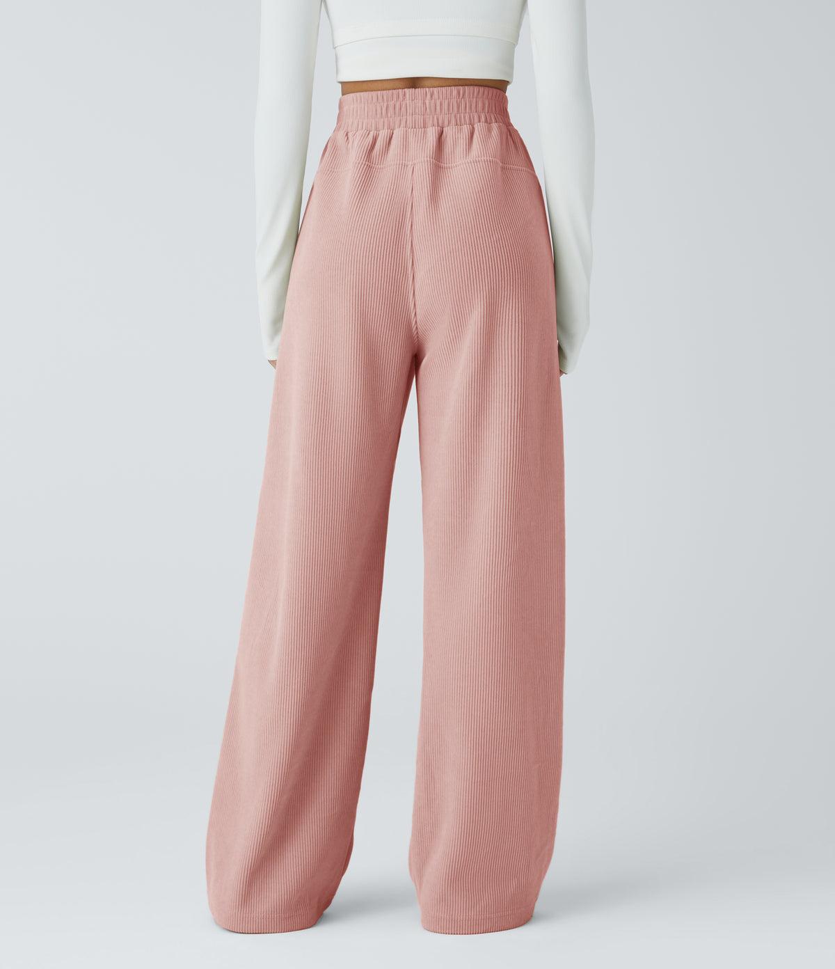 Halara Cordhose mit hohem Bund – Rosette