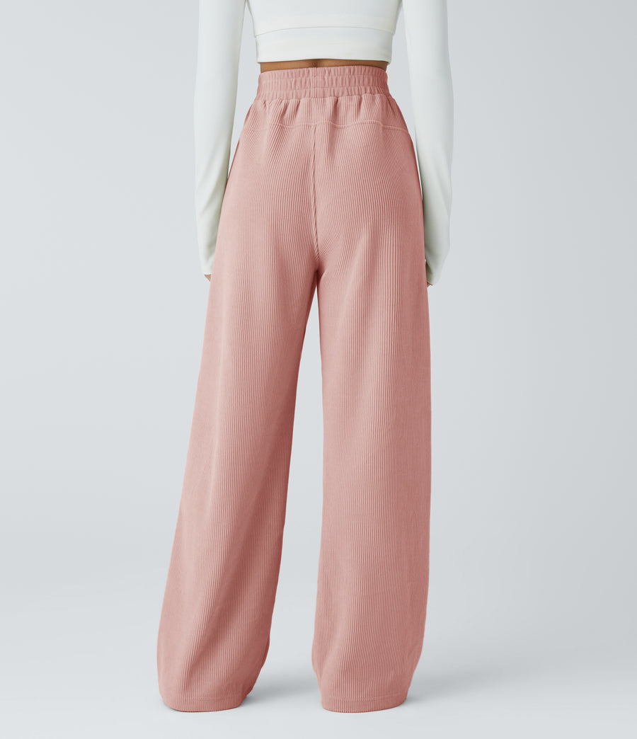 Halara Cordhose mit hohem Bund – Rosette
