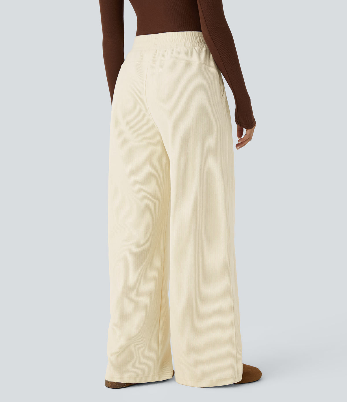 Halara Cordhose mit hohem Bund – Vanilla Ice