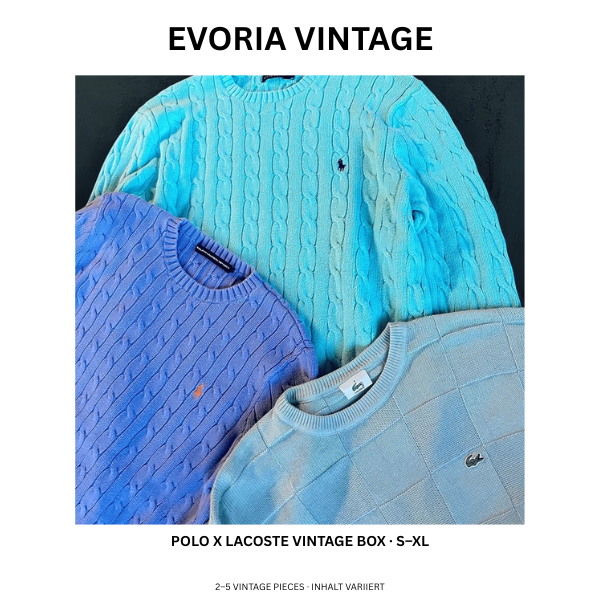 EVORIA Vintage Mystery Box Polo X Lacoste – Beispielzusammenstellung