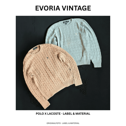 EVORIA Vintage Mystery Box Polo X Lacoste – Label und Material