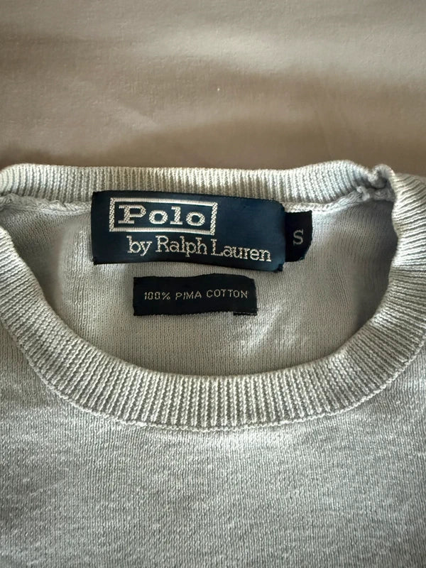 Polo Ralph Lauren Pima-Cotton Pullover – Hellgrau/Puderblau – S – Originalansicht 6