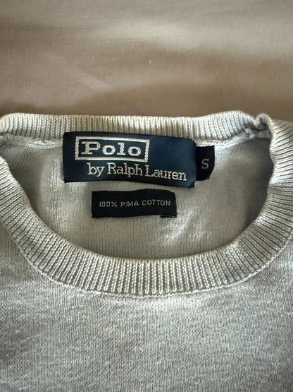 Polo Ralph Lauren Pima-Cotton Pullover – Hellgrau/Puderblau – S – Originalansicht 6