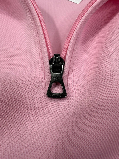 Ralph Lauren Half-Zip Sweatshirt – Rosa – M – Originalansicht 2