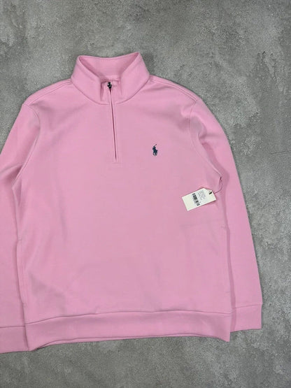 Ralph Lauren Half-Zip Sweatshirt – Rosa – M – Originalansicht 3