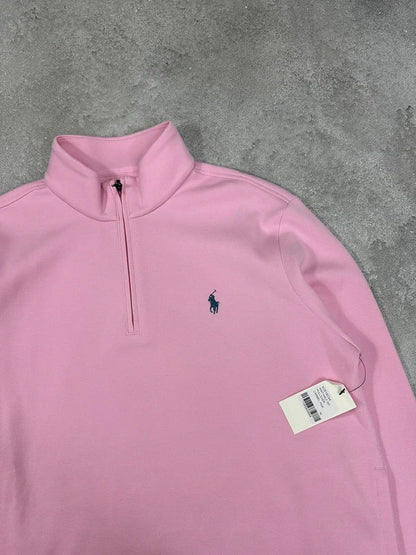 Ralph Lauren Half-Zip Sweatshirt – Rosa – M – Originalansicht 4