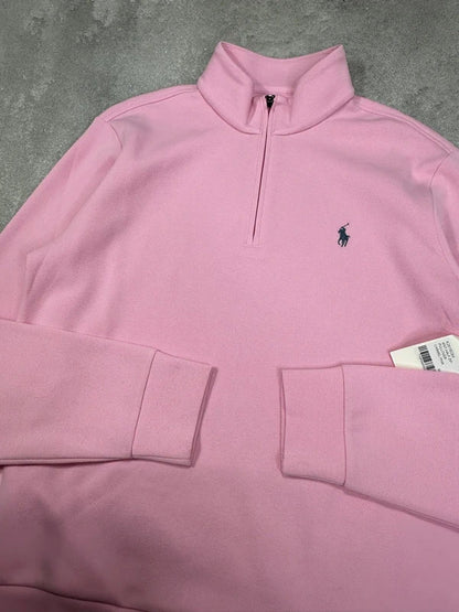 Ralph Lauren Half-Zip Sweatshirt – Rosa – M – Originalansicht 7