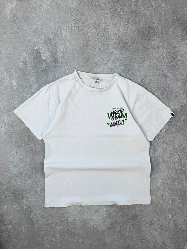 BAPE WGM Graphic T-Shirt – Weiß – M – Originalansicht 1
