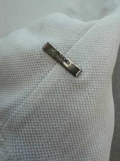 Louis Vuitton Polohemd mit Struktur – Weiß – L – Originalansicht 7