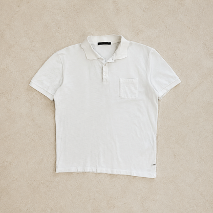 Louis Vuitton Polohemd mit Struktur – Weiß – L