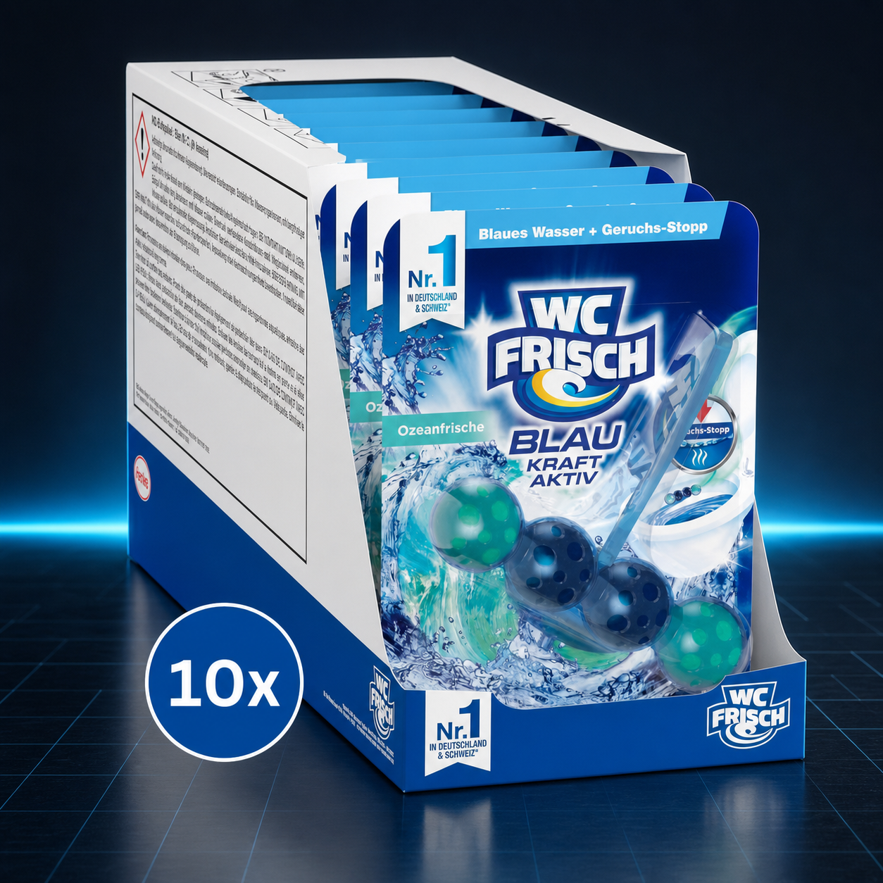 WC Frisch Blau Kraft Aktiv 10er Pack Produktansicht